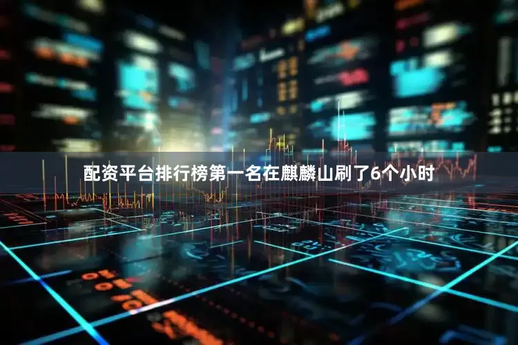 配资平台排行榜第一名在麒麟山刷了6个小时
